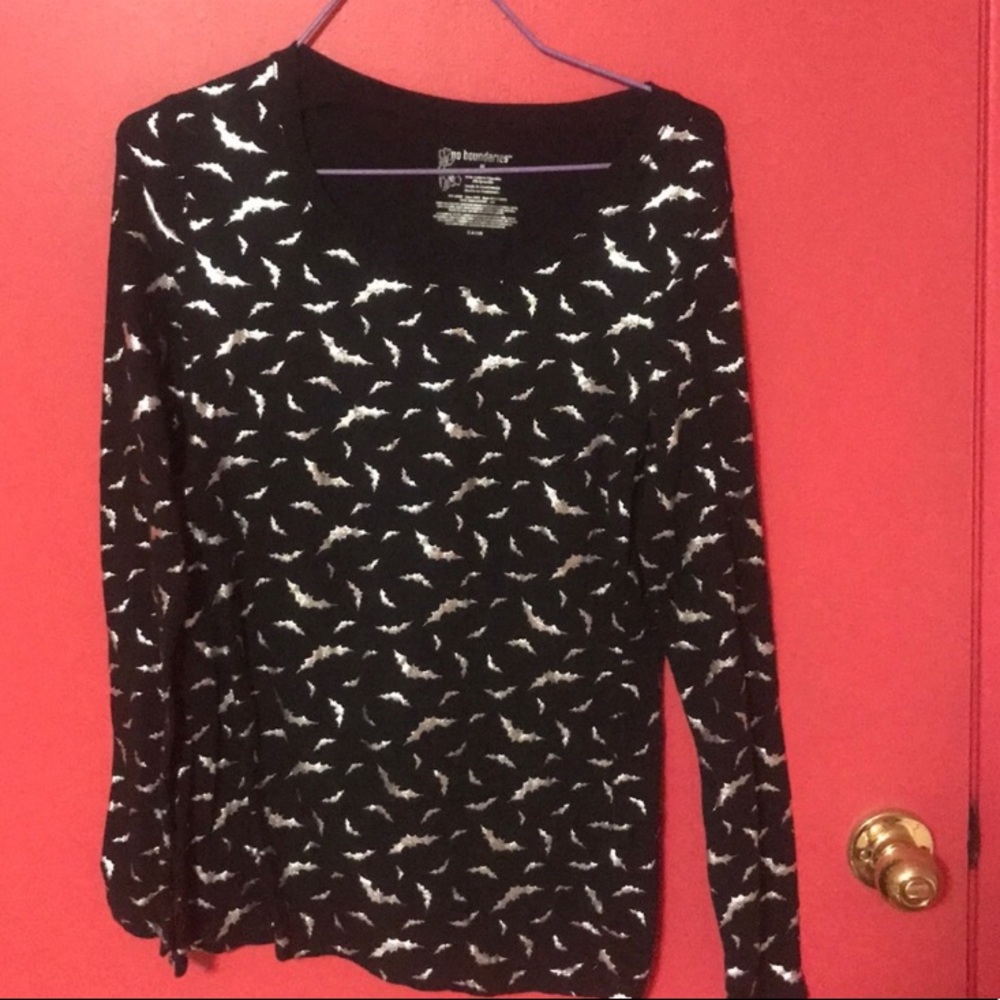 Bat print long sleeve shirt